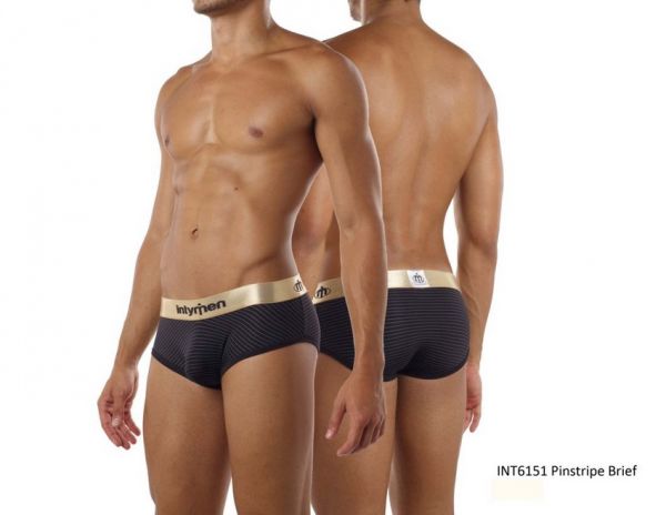 Intymen 6151 Pinstripe Brief Black