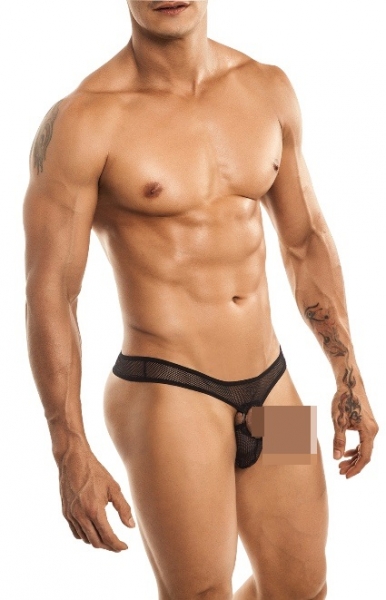 MJ Metal Cockring Thong Model 40110 black